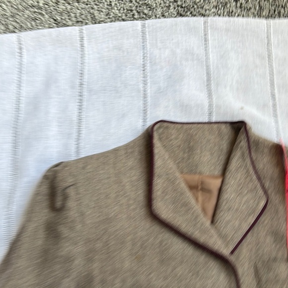 Unique Vintage Brown Blazer with Purple Trim - Picture 12 of 12